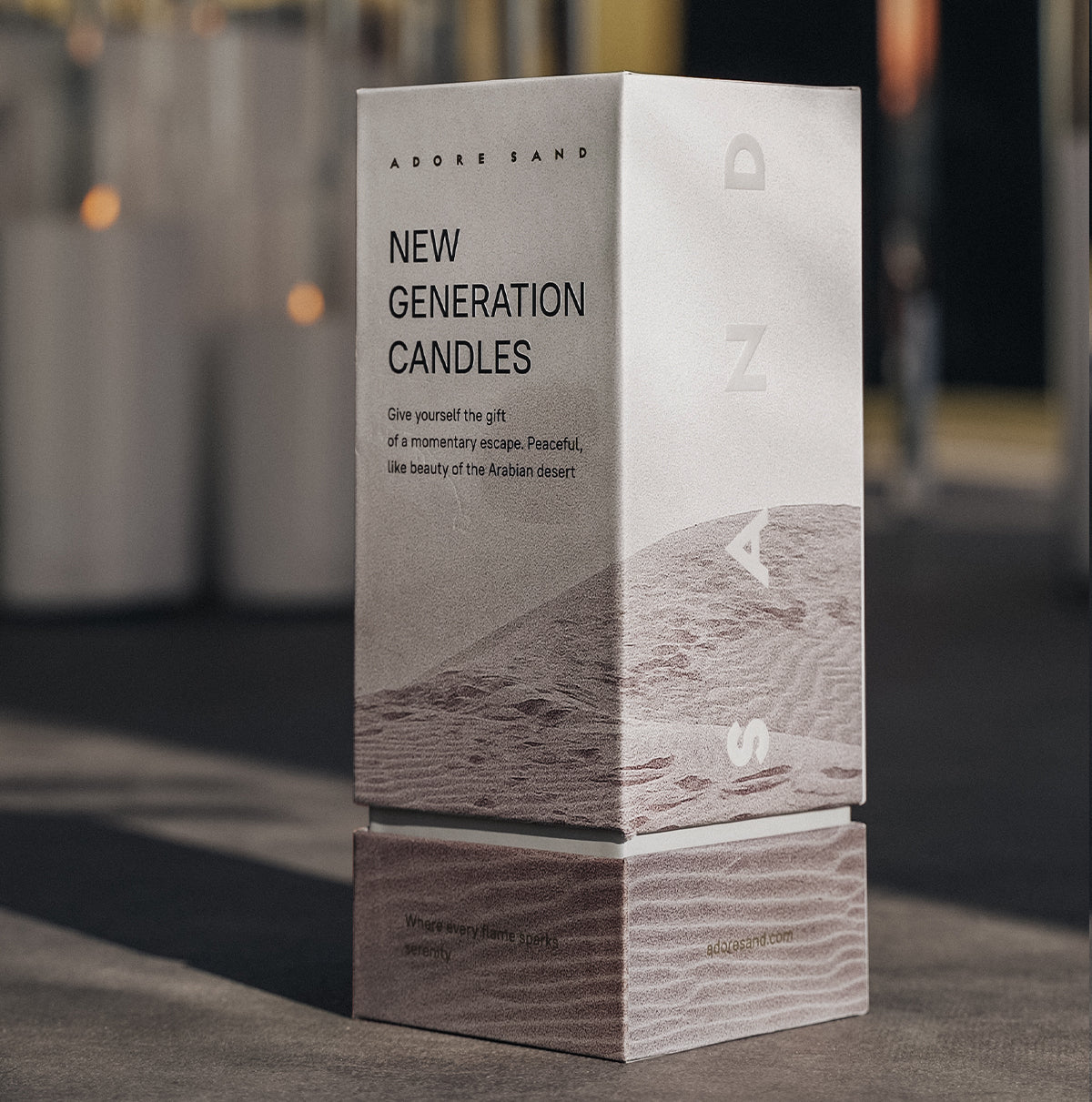 Adore Sand Candle Premium Box + Wicks