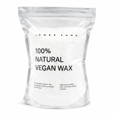 Adore Sand candle refill 3.5 kg — granulated plant-based wax with cotton wicks