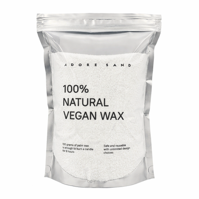 Adore Sand candle refill 1 kg — granulated plant-based wax with cotton wicks